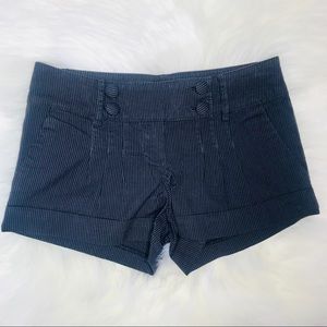 Topshop Vintage Pinstripe Gray Shorts Buttons